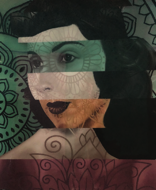 Elle Restaurant bohemian woman artwork